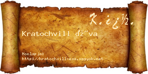 Kratochvill Éva névjegykártya